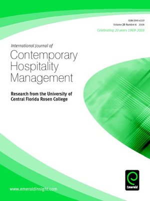 cover image of International Journal of Contemporary Hospitality Management, Volume 20, Issue 6
